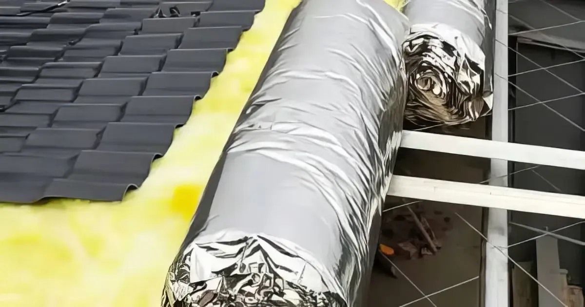 aluminum‑foil‑glass‑wool‑blanket‑roof‑hvac‑ductwork