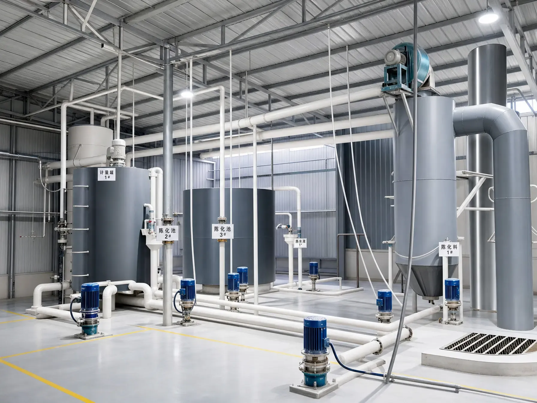Calcium silicate board reaction kettle and batching tank production equipment