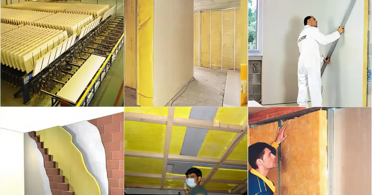 glass wool composite collage production installation application