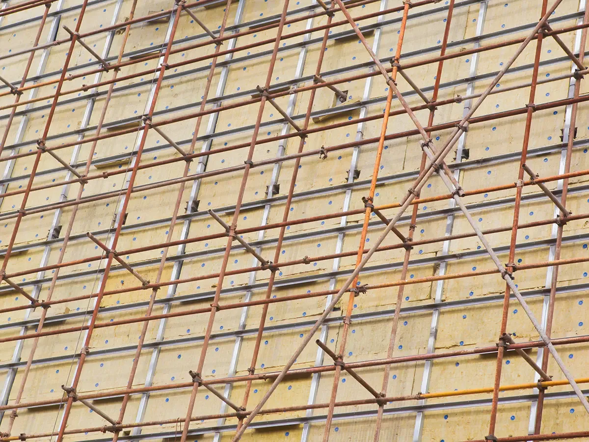rock‑wool‑external‑wall‑insulation‑scaffold‑construction