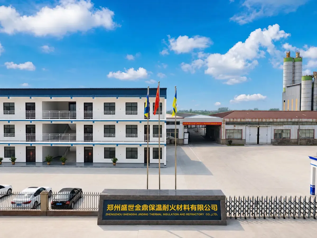 Exterior aerial view of refractory and thermal insulation material factory